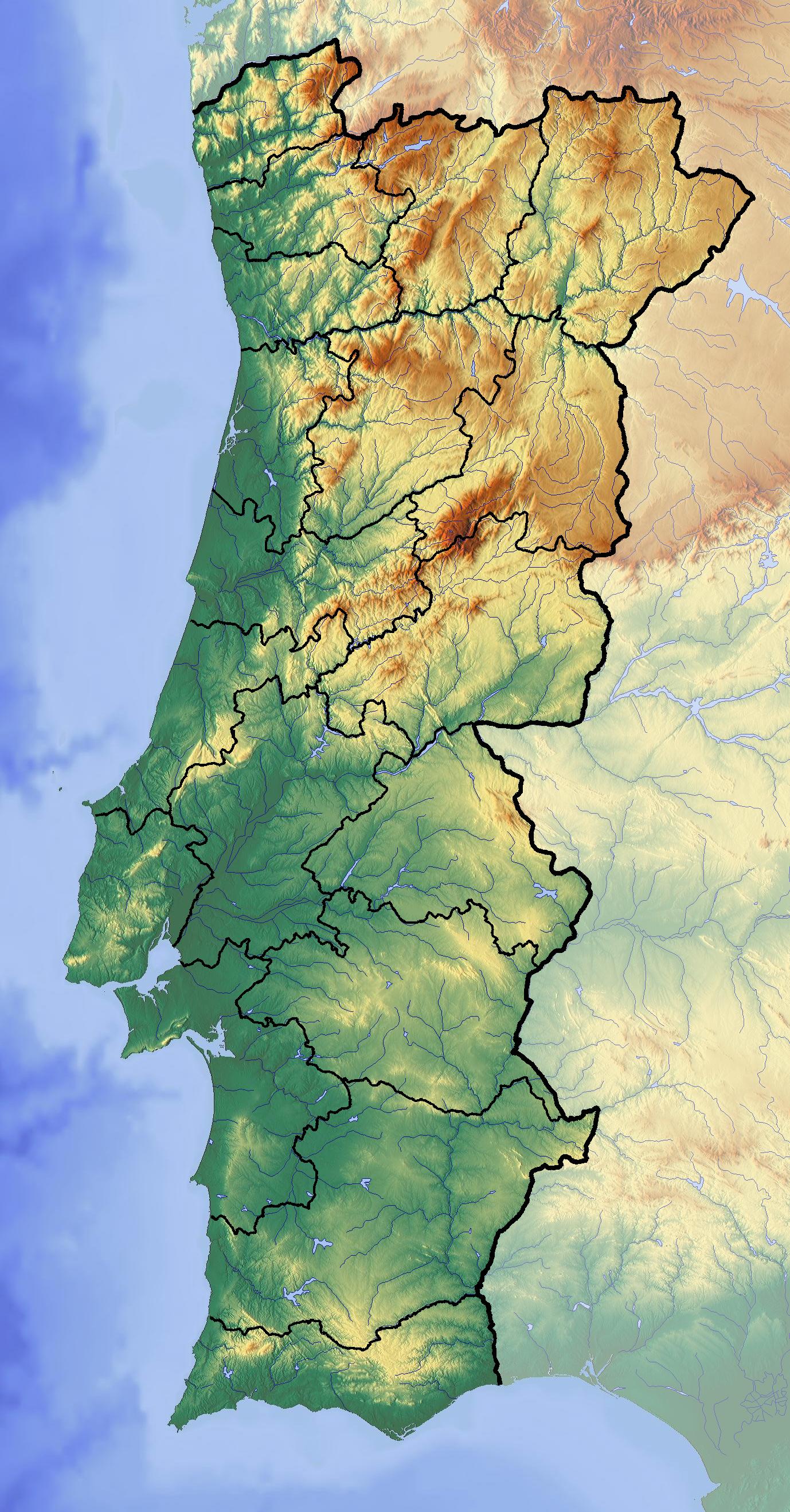 Carta Geografica Del Portogallo Topografia E Caratteristiche Fisiche Del Portogallo