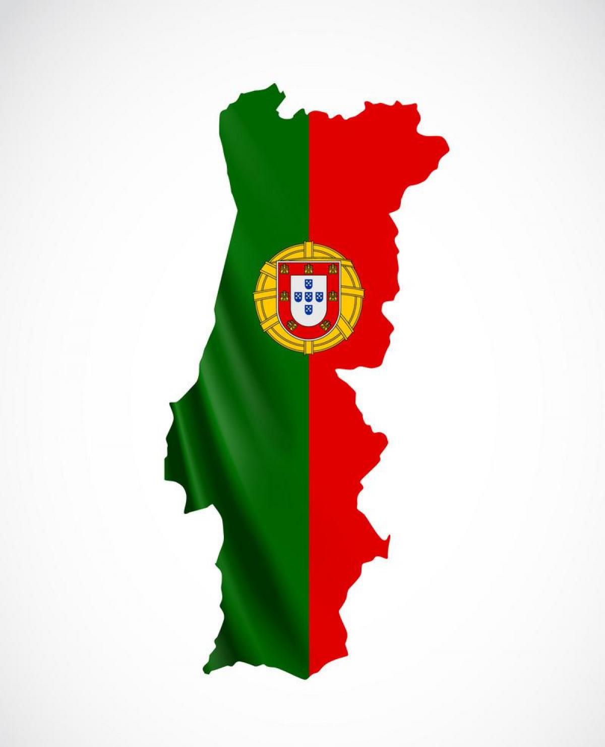 Mappa della bandiera del Portogallo