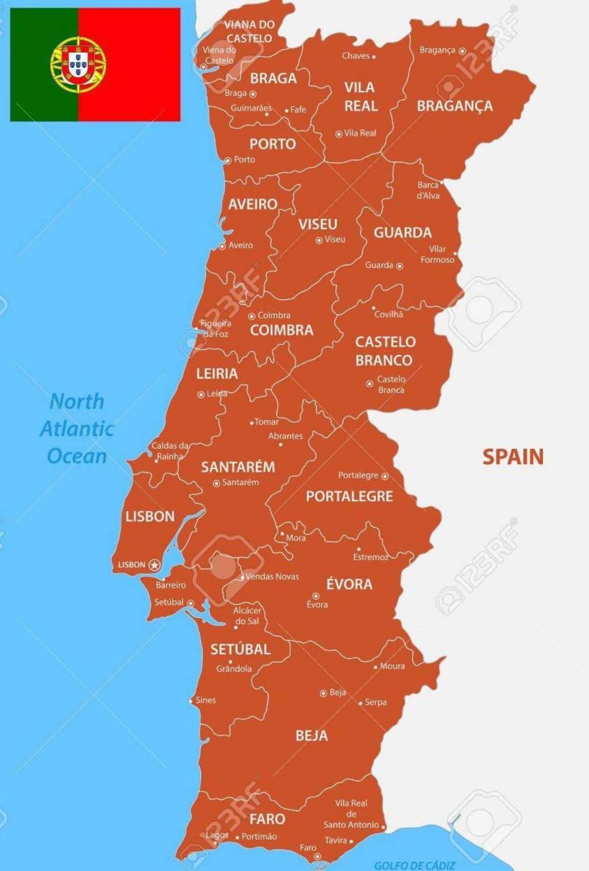Mappa dello stato del Portogallo