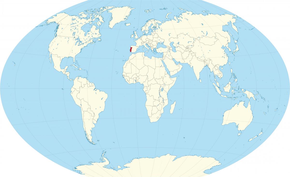 Posizione del Portogallo sulla mappa del mondo